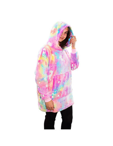 Cape polaire enfant licorne magique pour des instants câlins doux et colorés