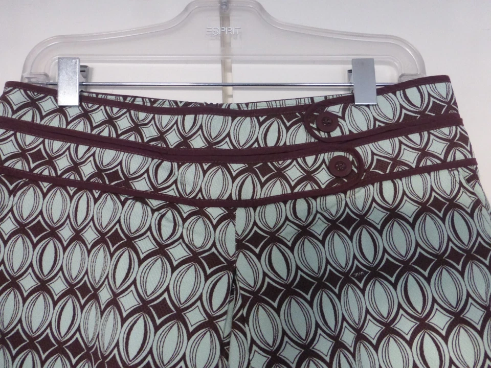 Skunkfunk Hosenrock Erleaga Gr. 4 / 40 Taschen weit Braun Türkis Struktur Neu - Bild 3 von 4