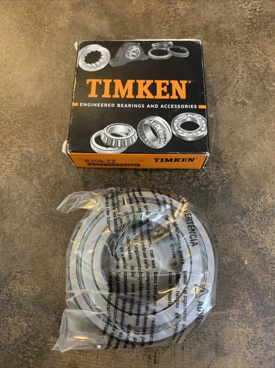 TIMKEN 6208 ZZ DEEP GROOVE BALL BEARING, METAL SHIELDED 40x80x18