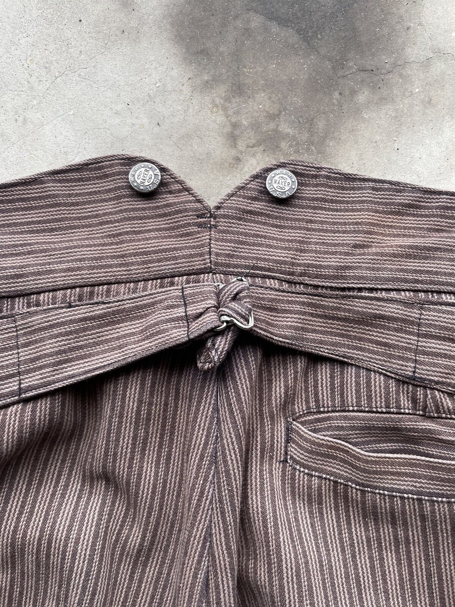 WAH MAKER ヴィンテージスタイルワークパンツ Vintage Wah Maker Frontier Western Pants Striped Buckle Back