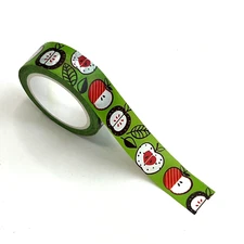 Green Retro Apple Washi Tape Scrapbook Journal Planners Cardmaking