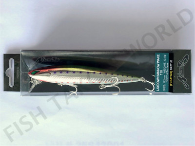 NORIES Laydown Minnow WAKE 110mm - Color BR-55 Clown Bleeding Shad