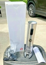 Rechargeable Wine Bottle Opener Corkscrew Stainless Steel Automatic Electric NIB