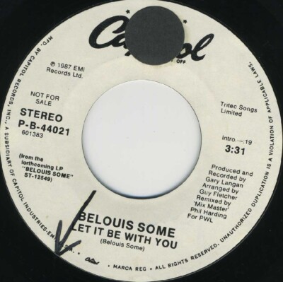 BELOUIS SOME Let It Be With You (1987 U.S. Double Side A White Label Promo 7inch