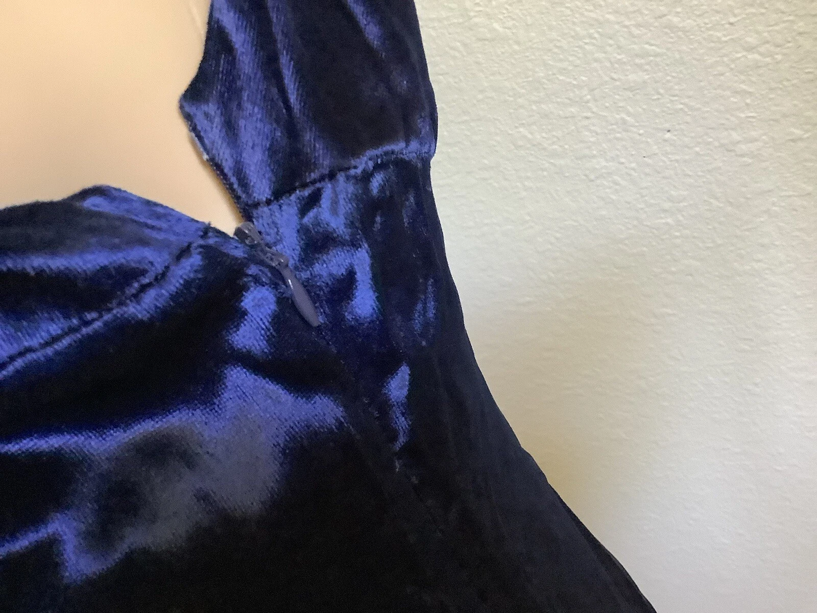 Abito donna Gianni Versace Versus blu vestito effetto velluto 28 42