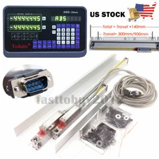 2Axis DRO 12" 36" Linear Scale Digital Readout Display for Lathe Bridgeport US