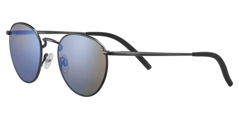 ÓCULOS DE SOL SERENGETI HAMEL 8926 BRILHANTE GUNMETAL POLARIZADO 555 AZUL ITÁLIA - Imagem 3 de 4