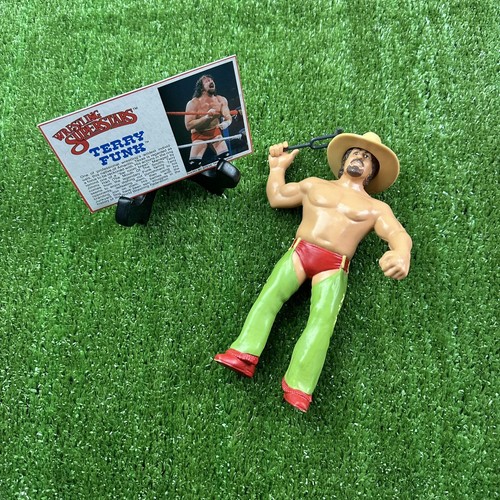 1980s LJN WWF Terry Funk Wrestling Figure w/ hat b...