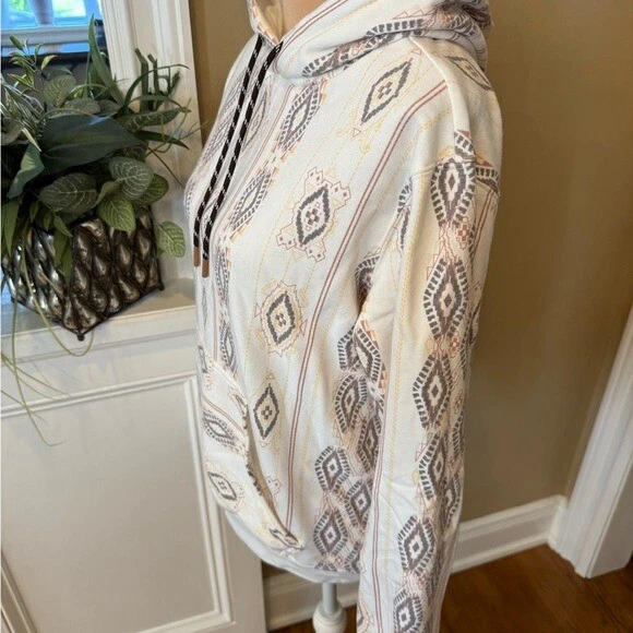 OFF WHITE Felpa donna Shyanne con cappuccio pullover sud ovest panna taglia media