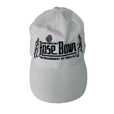 #ad Vintage 1990#x27;s Nike Rose Bowl Washington Huskies Adjustable Cap Hat White Cotton $27.43