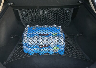 Envelope Style Rear Trunk Cargo Net Organizer – Fits Honda Pilot 2003-2015, Black Mesh, Elastic