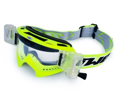 Motocross-Brille TWO-X Crossbrille Race Roll Off MX neon gelb Enduro Cross