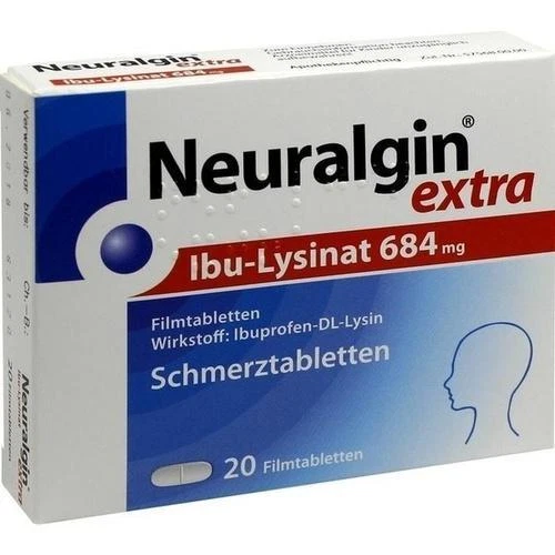 DR. PFLEGER ARZNEIMITTEL GMBH NEURALGIN extra Ibu-Lysinat Filmtabletten 20 St PZN 9042974