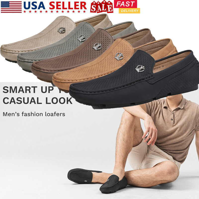 Bruno Marc Men Loafers Dress Shoes Casual Slip On Flat Moccasins | eBay
