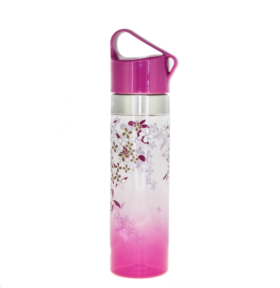 Starbucks Pink Cherry Flower Blossom Acrylic Water Bottle Hook Lid Tumbler 20 Oz - Image 2 of 2