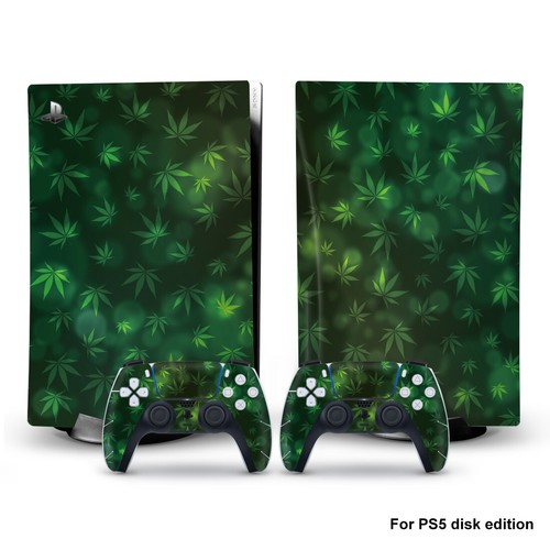 Weed Grun PS5 Disk Skin Sticker Aufkleber Decal Wrap Controller Console - Bild 4 von 11