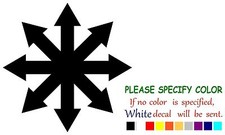 Chaos Symbol Adhesive Vinyl Decal Sticker Car Truck Window Bumper Tablet Boat 9"