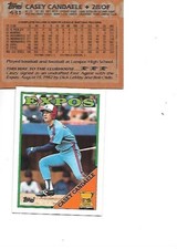 Casey Candaele 1988 Topps All-Star Gold Cup MLB RC #431 Montreal Expos BOGO Free
