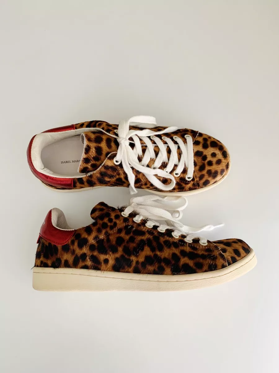 Muldyr I særdeleshed Droop Isabel Marant Bart Leopard Calf Hair Low Top Sneakers in Brown Size 38 |  eBay