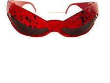 NEW LINDA FARROW/JEREMY  SCOTT - RED SPLATTER  NUWAVE  SUNGLASSES