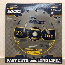 Irwin 14028 Marathon 7-1/4 in. D X 5/8 in. Carbide Tipped Circular Saw Blade