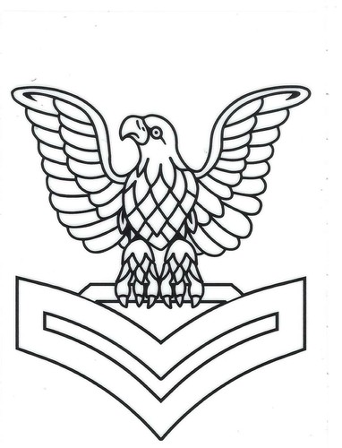SECOND 2ND  CLASS  PETTY OFFICER STICKER DECAL  PO2  E-5 - Picture 1 of 3