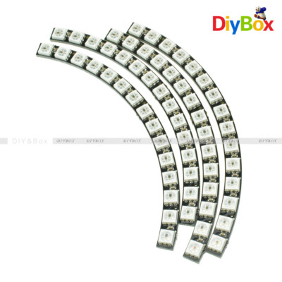 Ring Wall Clock WS2812 5050 60 RGB LED Ultra Bright Lamp Panel For ...