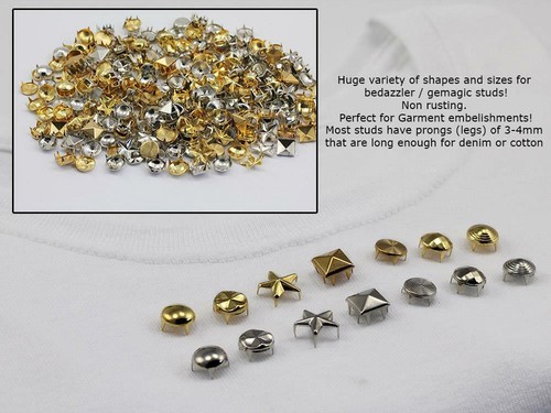 Recargas deslumbrantes tachuelas de metal no oxidantes cabezales de uñas adornos - Imagen 5 de 45