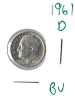 Coin United States 10 Cents (Roosevelt) 1961 D KM195, ASW .0723