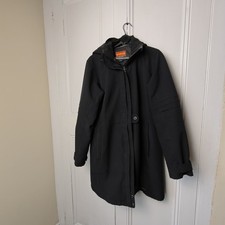 Merrell Women’s Black Coat L Knee Length Warm Waterproof Hooded  Jacket Size 12