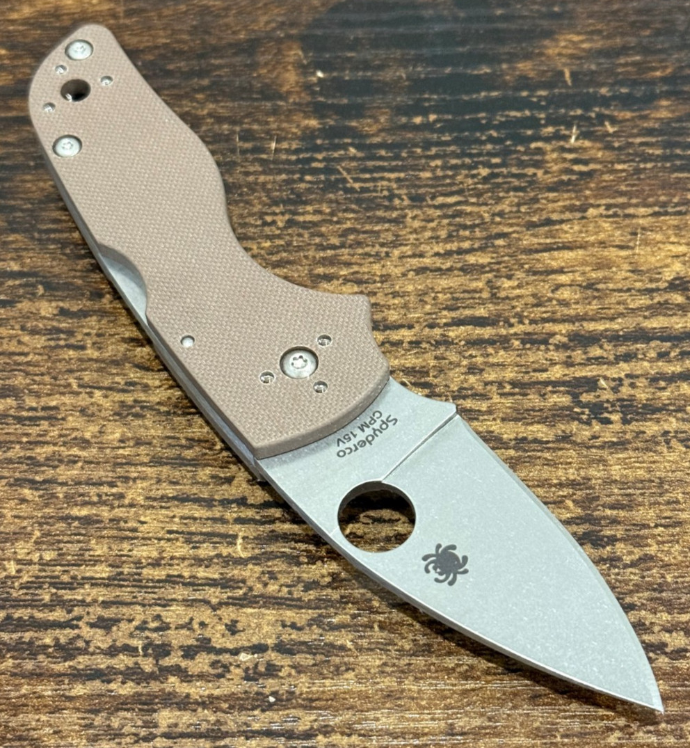 Spyderco Lil' Native Mid Back Lock Brown G10 CPM 15V 230GPBN15V FACTORY SECOND