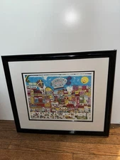 Signed Framed Print “Brownsville Loves The Dodgers” By Artist Al Schreiber