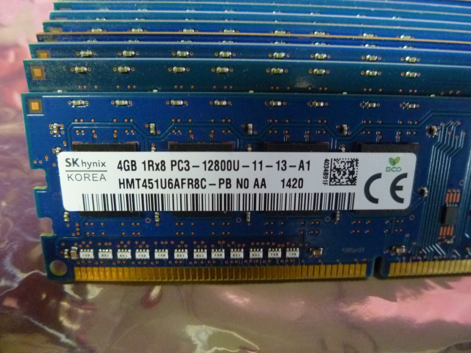 LOT OF 76 MIX HYNIX/SAMSUNG MICRON/KINGSTON 4GB PC3 DESKTOP MEMORY