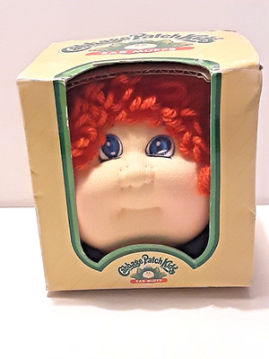 Vintage 1984 Cabbage Patch Kids Red Haired Blue Eyes Hand Stitched Ear Muffs 