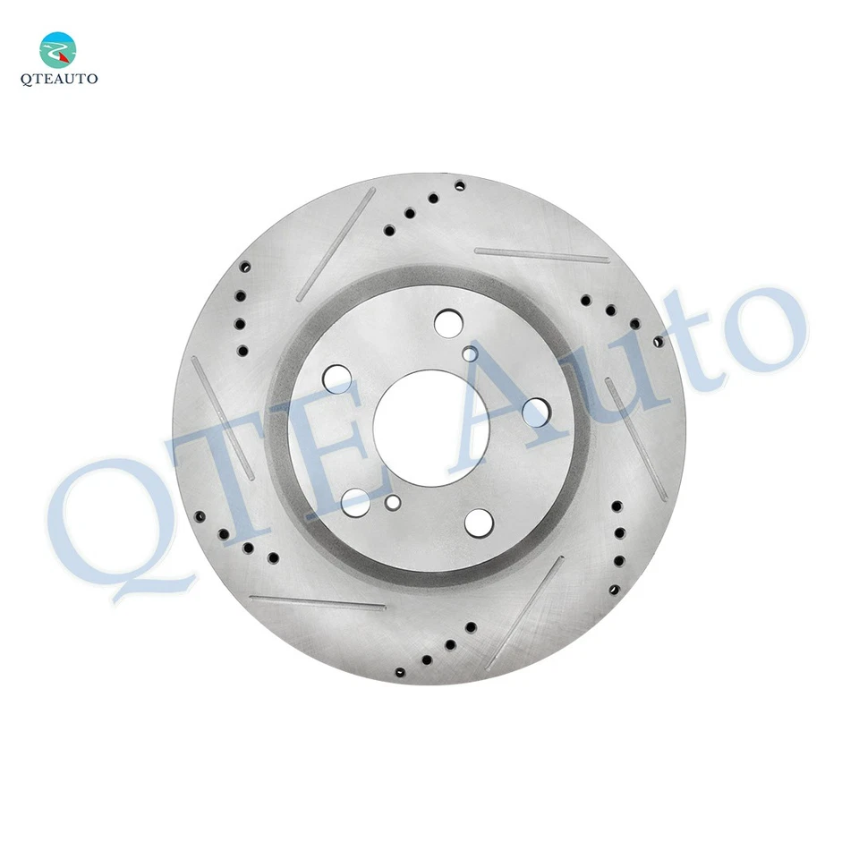 Rotores de freno de disco ranurados perforados delanteros 296 mm para Toyota Mirai Base 2016-2020 Foto 2 de 4