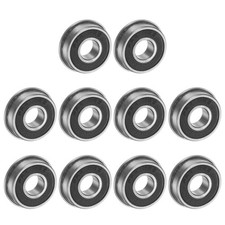 FR4-2RS Flanged Ball Bearing 1/4x5/8x10/51" Sealed Steel Flange Bearings 10pcs