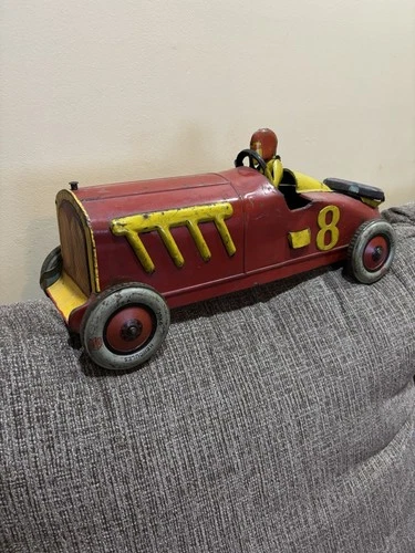 Vintage Chein Hercules Tin Toy Race Car Racer 20” Litho