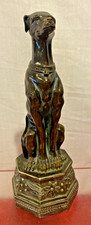 Greyhound Whippet Dog Statue 9 Height Bronze Color Art Deco