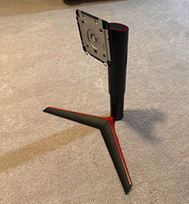 Black/Red Monitor Stand Base w/ VESA Mount Plate