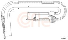 COFLE Bremsseil Seilzug Feststellbremse 10.4305 für MINI R50 R52 R53 Cooper One