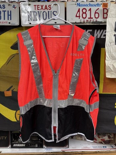 Delta Airlines Safety / high-visibility vest Bright orange 5XL Kishigo Nice! - product listing photo