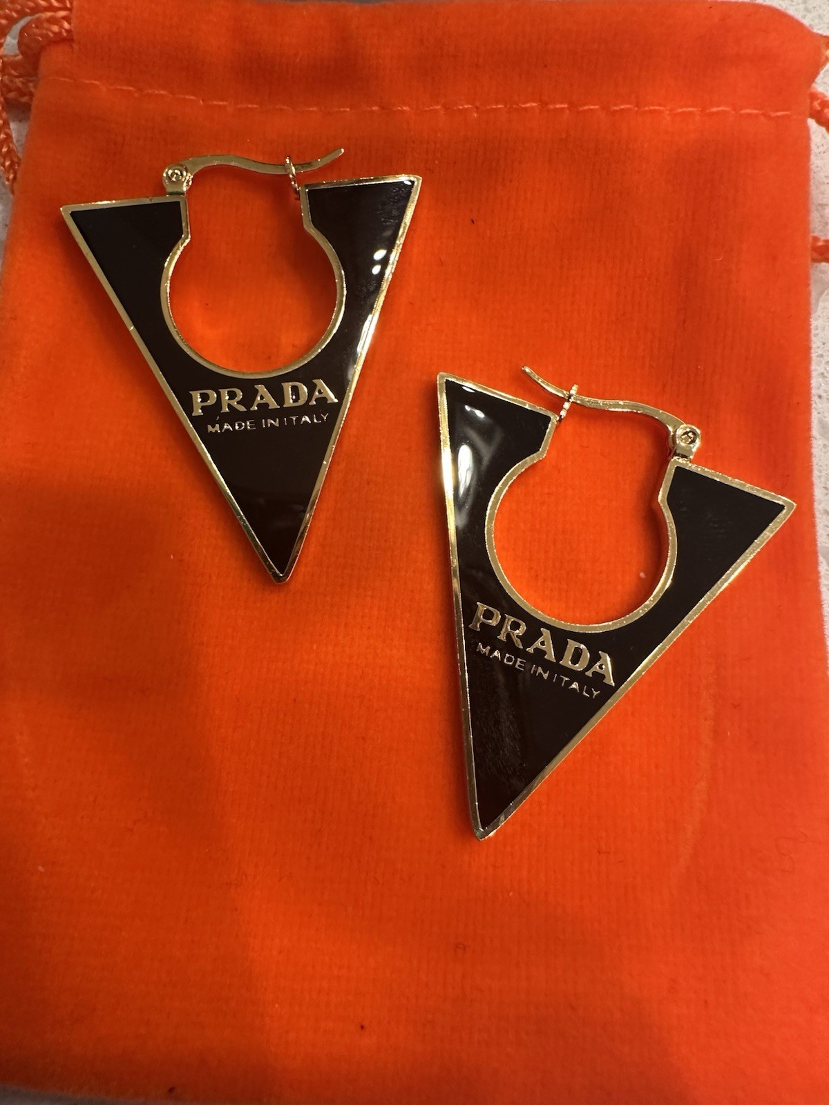 Triangle Shaped Prada Earrings - image 2