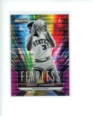 2024-25 Panini Prizm Draft Fearless Purple Pulsar #13 Magic Johnson #d 54/55