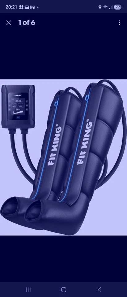 Fit King Professional Air Compression Leg Recovery System Cordless FT-091 Size L - Image 2 of 4