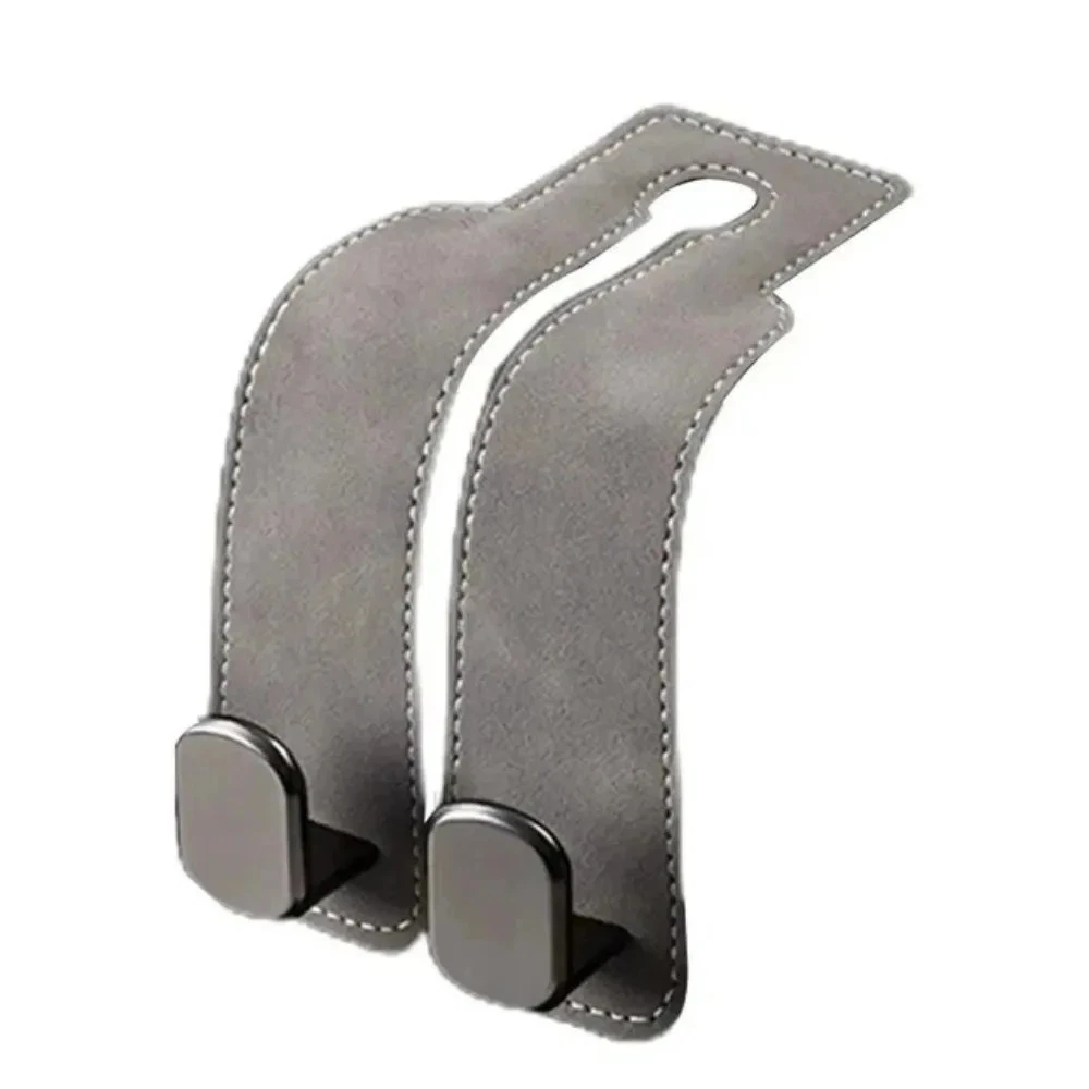 Universal Car Seat Back Hooks Suede Metal Double Hanger Car Interior Stora