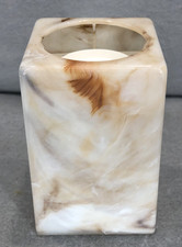 Vintage Faux Brown Marble Stone Dixie Bathroom Cup Holder - Pop Up Dispenser
