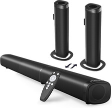 Sound Bar for Smart TV, 100W Sound Bar with Bluetooth 5.3/Arc/Opt/Aux Connect, 2