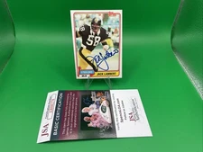 1981 Topps Jack Lambert #155 On Card Autographed Signed Card JSA Certified