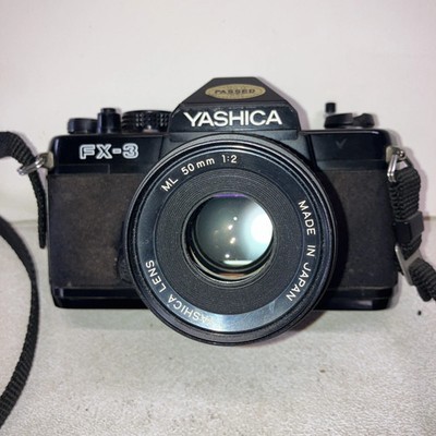YASHICA FX-3 35mm Camera & YASHICA Lens ML 50mm 1:2 With Strap