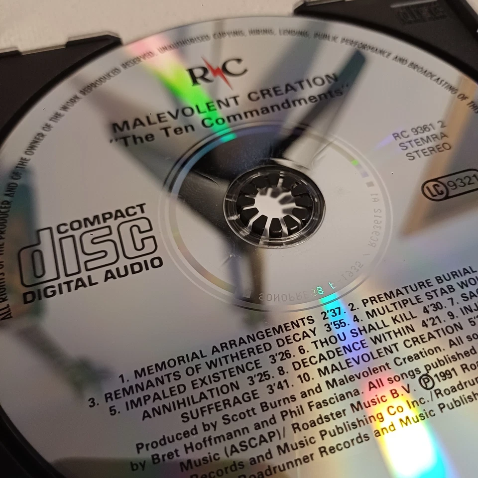 MALEVOLENT CREATION-The Ten Commandments CD Deicide,Vader,Cannibal Corpse,Death - Bild 3 von 4